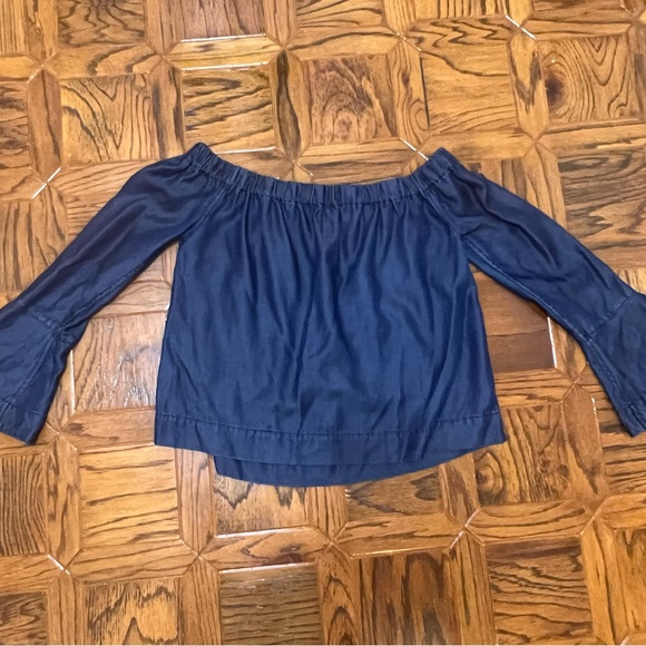 💖 3 for $20 ✅/ 7 for All Mankind Denim Off Shoulder Blouse - Picture 4 of 4